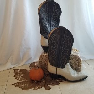 Vintage Justin Two Tone Leather Boots